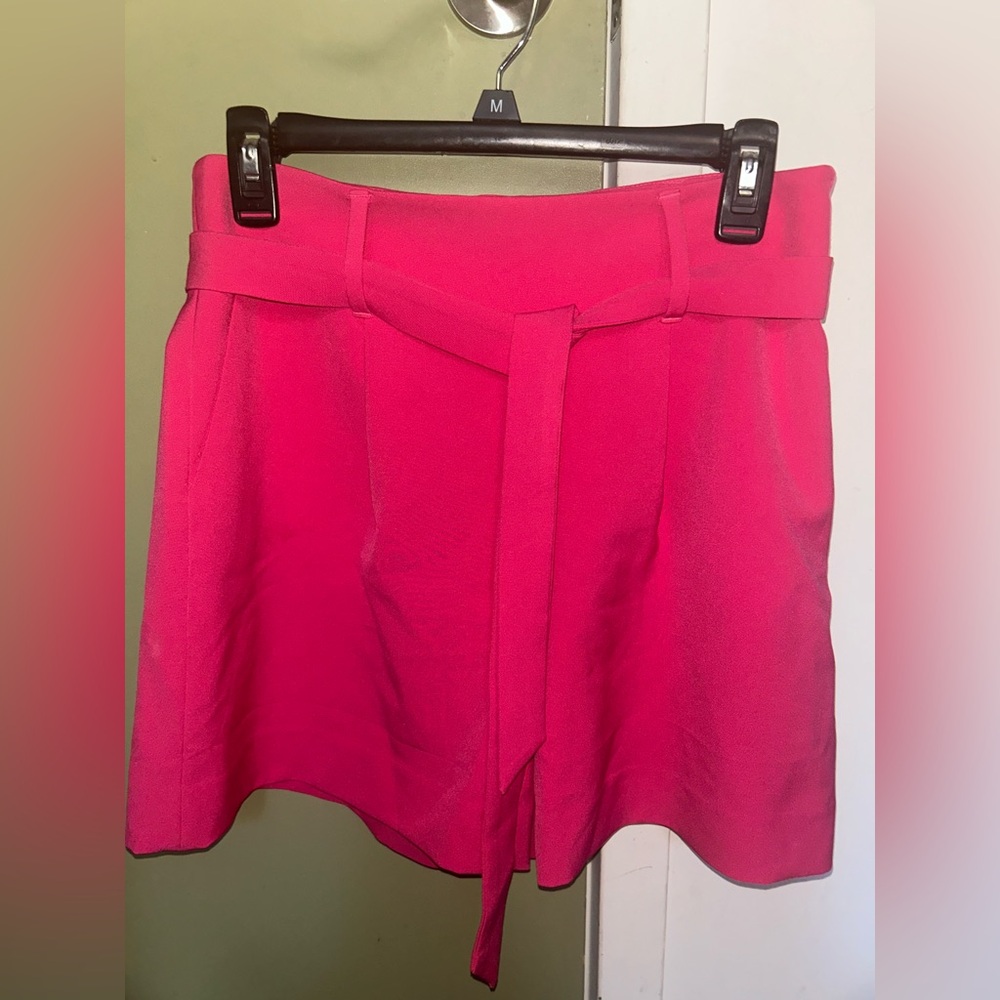 Fuchsia Pink Waist Tie Short